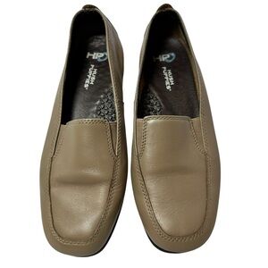 Hush Puppies Heaven Leather Loafer Women's shoe Taupe Soft Comfortable Size 8M